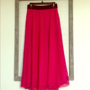 LuLaRoe dark pink Lucy maxi skirt